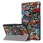 tui pour tablette - nikcorp - samsung galaxy tab a 8. 0 - rabat magntique - design graffiti - protection ...