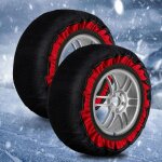 Eulenke 2x chaussettes neige pour voiture chaînes neige textiles antidérapantes adaptées aux pneus de ... Eulenke 2x chaussettes neige pour voiture chaînes neige textiles antidérapantes adaptées aux pneus de ...