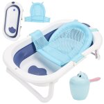 Eulenke baignoire b�b� pliable baignoire b�b� ergonomique avec pieds antid�rapants pour b�b�s(bleu + ...