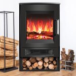 Eulenke chemine lectrique - 900w / 1800w - chauffage lectrique - radiateur lectrique - chemine panoramiqu ...