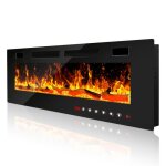 Eulenke chemin�e murale �lectrique chemin�e d�corative 12 couleurs de flamme led 750w / 1500w cheminee ...