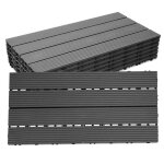 Eulenke dalles clipsables en bois composite wpc 60 x 30 cm dalle de terrasse jardin ext�rieur 6x anthracite ...