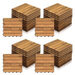 Eulenke dalles de terrasse en bois dacacia 30x30cm 22x unités pour sol de jardin découpe possible revetement ... Eulenke dalles de terrasse en bois dacacia 30x30cm 22x unités pour sol de jardin découpe possible revetement ...