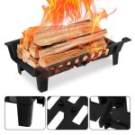 Eulenke grille de cheminée - trapézoïdal - support bûches en fer enduit poudre pour foyers intérieurs ... Eulenke grille de cheminée - trapézoïdal - support bûches en fer enduit poudre pour foyers intérieurs ...