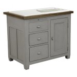 Evier 1 bac et 1 gouttoir pour meuble bmv1 et a700 - pierre naturelle - beige - interiors