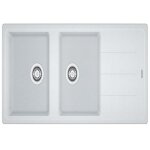 Evier 2 bacs � encastrer s�rie basis - couleur : blanc