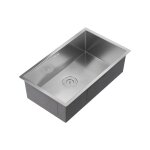 Evier en acier inoxydable - 76x45 cm - gris - soela