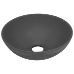 �vier bassin moderne - lavabo de salle de bain c�ramique gris fonc� rond - lavabo de salle de bain � ...