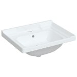 Évier bassin moderne - Évier de salle de bain blanc 61x48x23cm rectangulaire céramique - lavabo de salle ... Évier bassin moderne - Évier de salle de bain blanc 61x48x23cm rectangulaire céramique - lavabo de salle ...