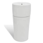 Évier bassin moderne - vasque à trou de trop - plein / robinet céramique blanc pour salle de bain - lavabo ... Évier bassin moderne - vasque à trou de trop - plein / robinet céramique blanc pour salle de bain - lavabo ...