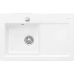 Evier cramique villeroy & boch subwaypure blanc - egouttoir  droite - 1 bac - 78x51 cm