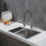 Evier cuisine 2 bacs inox lomazoo proxima 595x450 mm