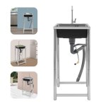 �vier de cuisine en acier inoxydable - 1 bac - �vier commercial avec robinet - pour ext�rieur int�rieur ...