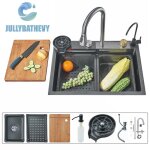 vier de cuisine cascade raindance vier cuisine en acier inoxydable avec robinet rtractable comprend ...