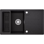 �vier de cuisine - cecipa max - 78x45cm - granit - avec �gouttoir r�versible et basket