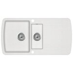 �vier de cuisine double 96 x 50 cm lavabo granit blanc 02 0002340