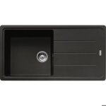 Évier de cuisine à encastrer 1 cuve noir anthracite franke 97 x 50 cm avec égouttoir réversible Évier de cuisine à encastrer 1 cuve noir anthracite franke 97 x 50 cm avec égouttoir réversible