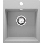 Evier cuisine en granit 38x44cm lavabo 1 bac + kit de vidage riga easy de primagran gris Evier cuisine en granit 38x44cm lavabo 1 bac + kit de vidage riga easy de primagran gris