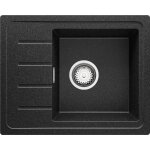 Evier cuisine en granit 55x44cm lavabo 1 bac + kit de vidage copenhague easy de primagran graphite