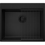 Evier cuisine en granit 58x50cm lavabo 1 bac + kit de vidage + accessoire oslo top de primagran tout ... Evier cuisine en granit 58x50cm lavabo 1 bac + kit de vidage + accessoire oslo top de primagran tout ...
