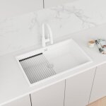 Evier cuisine en granit - blanc accessoire siphon �vier au meble 80 1 bac coral low level thin stonestyle ...