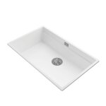 Evier cuisine en granit - blanc �vier au meble 80 1 bac coral low level siphon stonestyle #7322