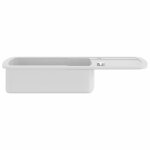 �vier de cuisine en granit - wiens - blanc - 780x500x310 mm - 450x410x200 mm lavabo - encastrable - r�versible ...