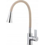 vier de cuisine - kfa - rumba duo - standard - bec flexible - chrome - beige