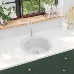 �vier de cuisine - lavabo pour cuisine granit rond blanc