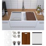 Evier de cuisine meje 83 x 50 x 25 cm 2 bacs avec gouttoir