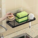 �vier de cuisine mural porte - �ponge en acier au carbone panier bross� organisateur d�vier de cuisine ...