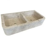 Évier de cuisine en travertin clovis beige impéria 90 x 46 x 18 cm - c - négoce Évier de cuisine en travertin clovis beige impéria 90 x 46 x 18 cm - c - négoce