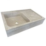 Évier de cuisine en travertin léo beige impéria 90 x 60 x 18 cm - c - négoce Évier de cuisine en travertin léo beige impéria 90 x 60 x 18 cm - c - négoce