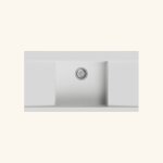 vier kmbad mylo granit blanc 1 bac - 2 gouttoirs