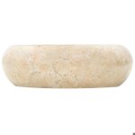 R�duction - �vier de salle de bain - lavabo 40 x 12 cm marbre cr�me - bac � laver @fr498286