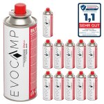 Evocamp 12x bouteilles de gaz butane 227g pour r�chaud de camping chauffage au gaz ou br�leur de mauvaises ...