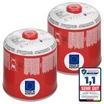 Evocamp 2x cartouches de gaz butane 500g cartouche � vis avec gaz butane / propane 899 ml cartouche de ...