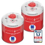 Evocamp 2x cartouche de gaz propane butane 450g cartouche � vis avec filetage europ�en 7 / 16 en 417 ...