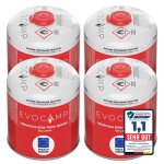 Evocamp 4x cartouche de gaz propane butane 450g cartouche � vis avec filetage europ�en 7 / 16 en 417 ...