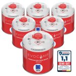 Evocamp 6x cartouche de gaz propane butane 450g cartouche � vis avec filetage europ�en 7 / 16 en 417 ...