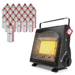 Evocamp chauffage � gaz portable 17 kw c�ramique avec d�tecteur ods usage int�rieur / ext�rieur 28 cartouches ...