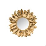 Ex - voto miroir fleur d�co murale dor� 18 cm
