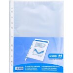 Exacompta 100 pochettes perfores a4 polypropylne grain 38x100e
