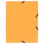 Exacompta chemise  lastique 3 rabats a4 polypropylne 4x10e jaune