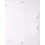 Exacompta chemise  lastique 3 rabats a4 polypropylne chromaline 5x10e translucide