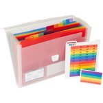Exacompta trieur valisette 13 compartiments en polypropylne crystal 24x32cm