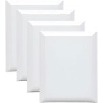 Exerz lot de 4 toiles 24x30 cm ? 100 % coton sur cadre bois pr�tes pour peinture acrylique huile ou pouring ...