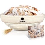 Exitoso banneton pain rotin �25cm 1kg - osier lin - moule levain lame boulanger - panier tissu corbeille ...
