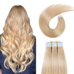 Extensions de cheveux - blond platine - 51cm - lot de 20 bandes adhésives Extensions de cheveux - blond platine - 51cm - lot de 20 bandes adhésives