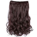Extension de cheveux boucl�s brun fonc� 236 po avec 6 pinces